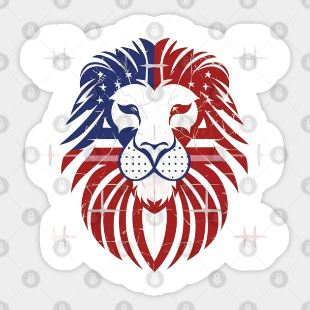 American lion Sticker by Spaceboyishere